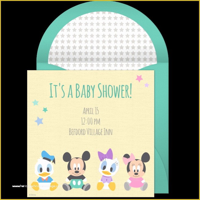 Free Disney Baby Shower Invitation Templates Of Disney Baby Shower Invitations