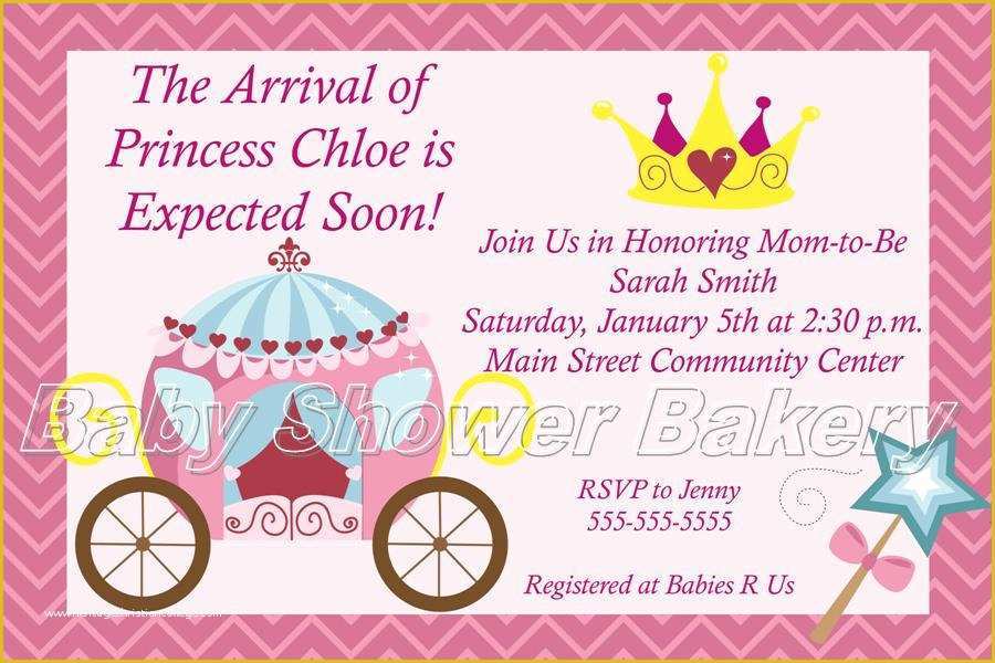 Free Disney Baby Shower Invitation Templates Of Disney Princess Baby Shower Invitations