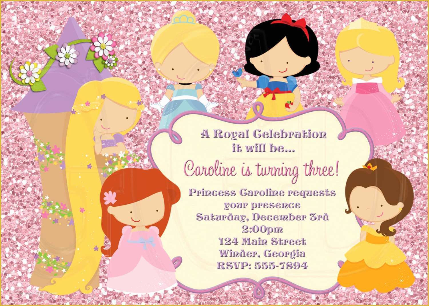 Free Disney Baby Shower Invitation Templates Of Free Disney Princess Invitations