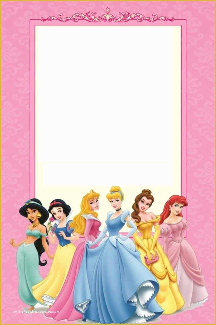 Free Disney Baby Shower Invitation Templates Of Free Printable Disney Princess Ticket Invitation