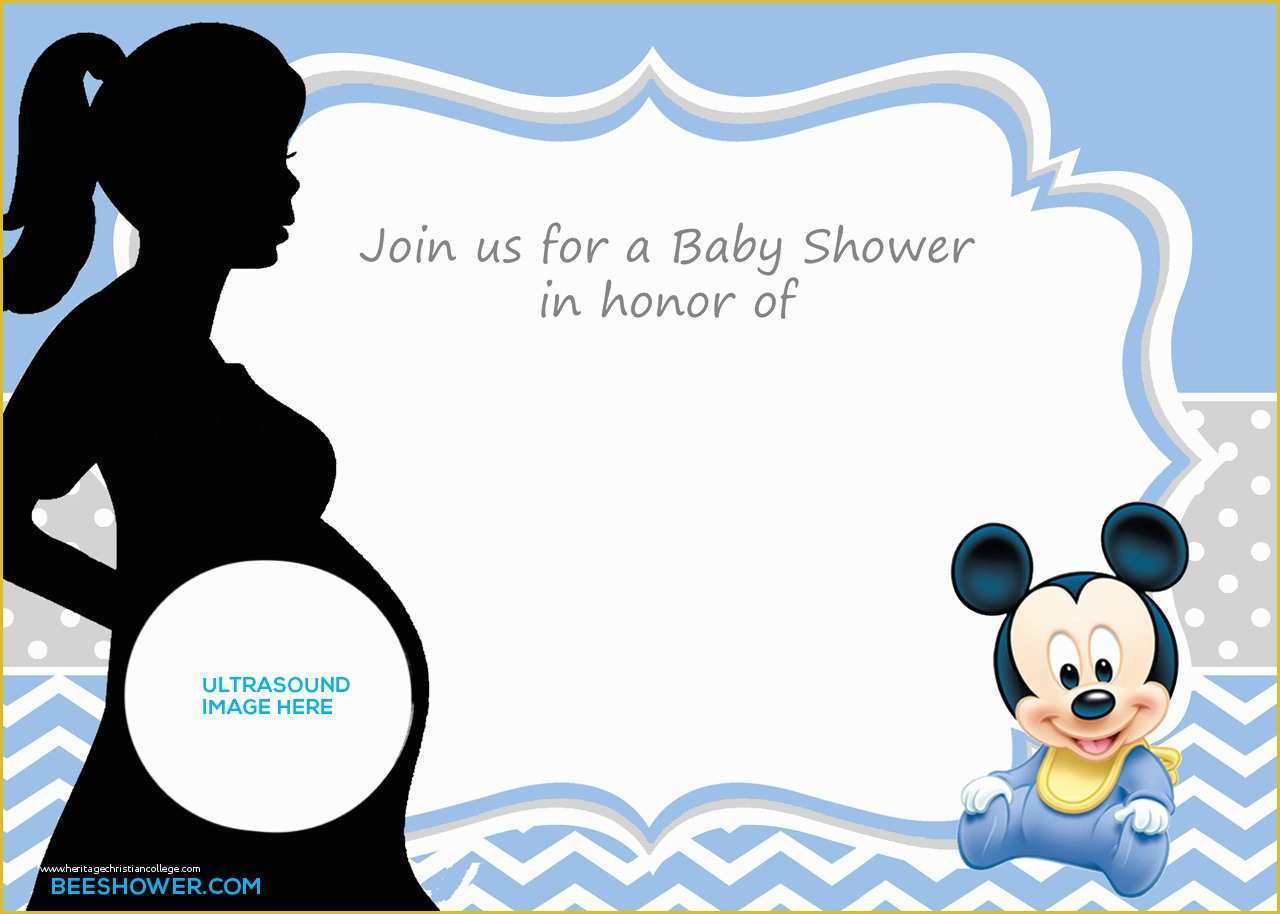 Free Disney Baby Shower Invitation Templates Of Free Printable Mickey Mouse Baby Shower Invitation