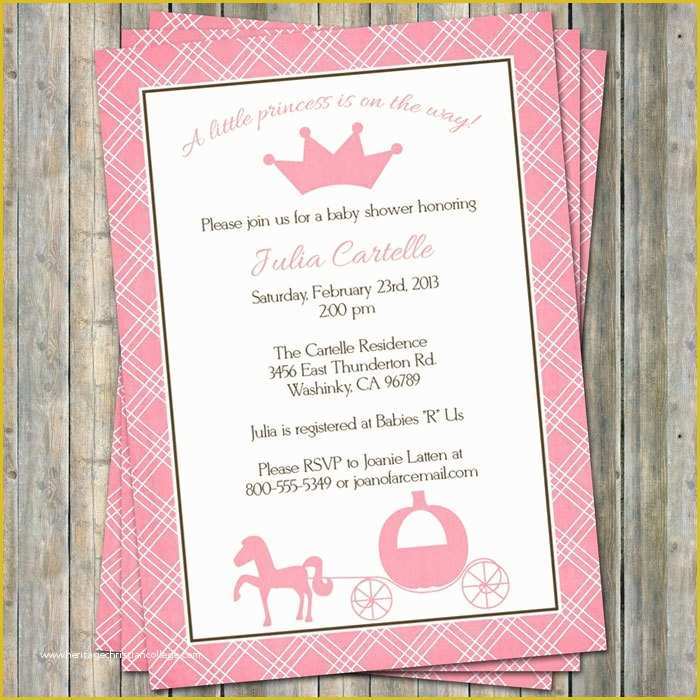 Free Disney Baby Shower Invitation Templates Of Princess Baby Shower Invitations Digital Printable File