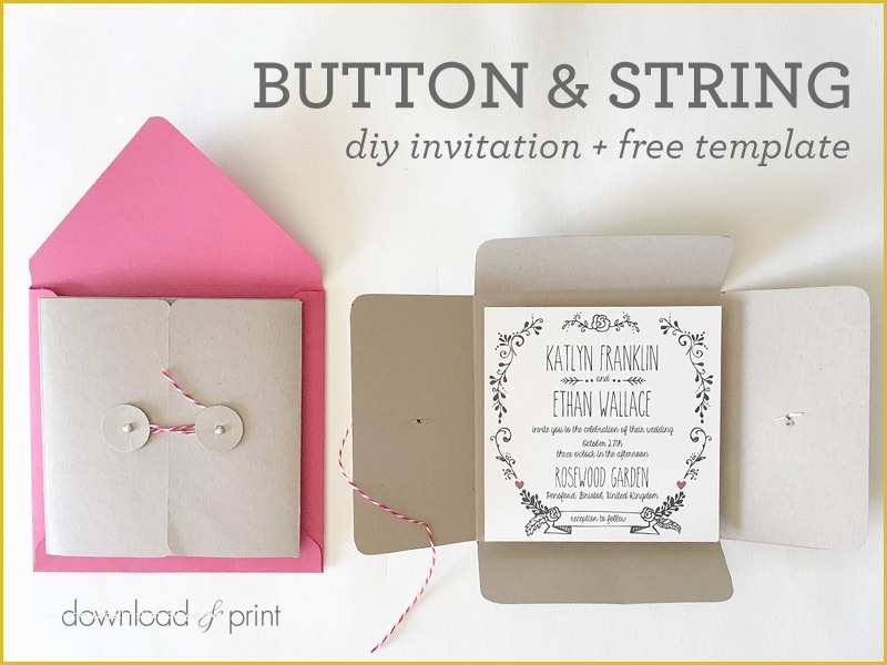 Free Diy Invitation Templates Of Diy Square Wedding Invitation Pocket