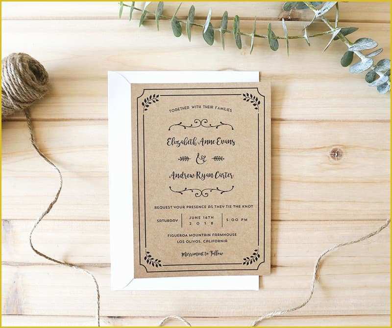 Free Diy Invitation Templates Of Free Printable Wedding Invitation Template