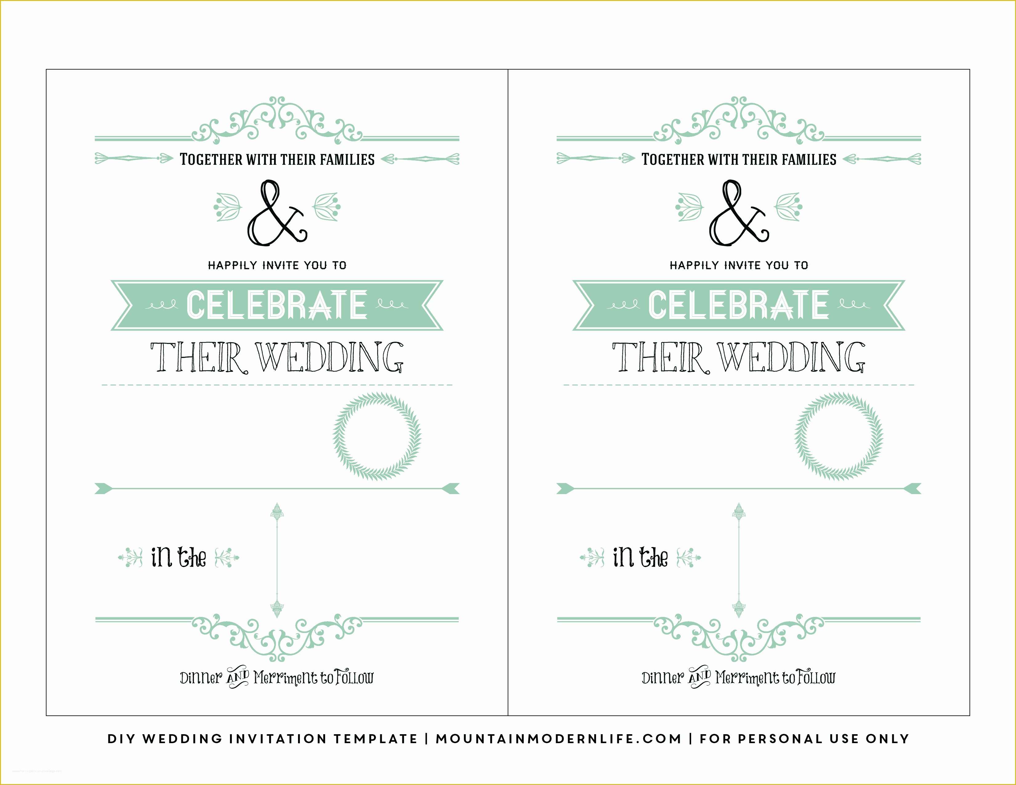 Free Diy Invitation Templates Of Free Wedding Invitation Template