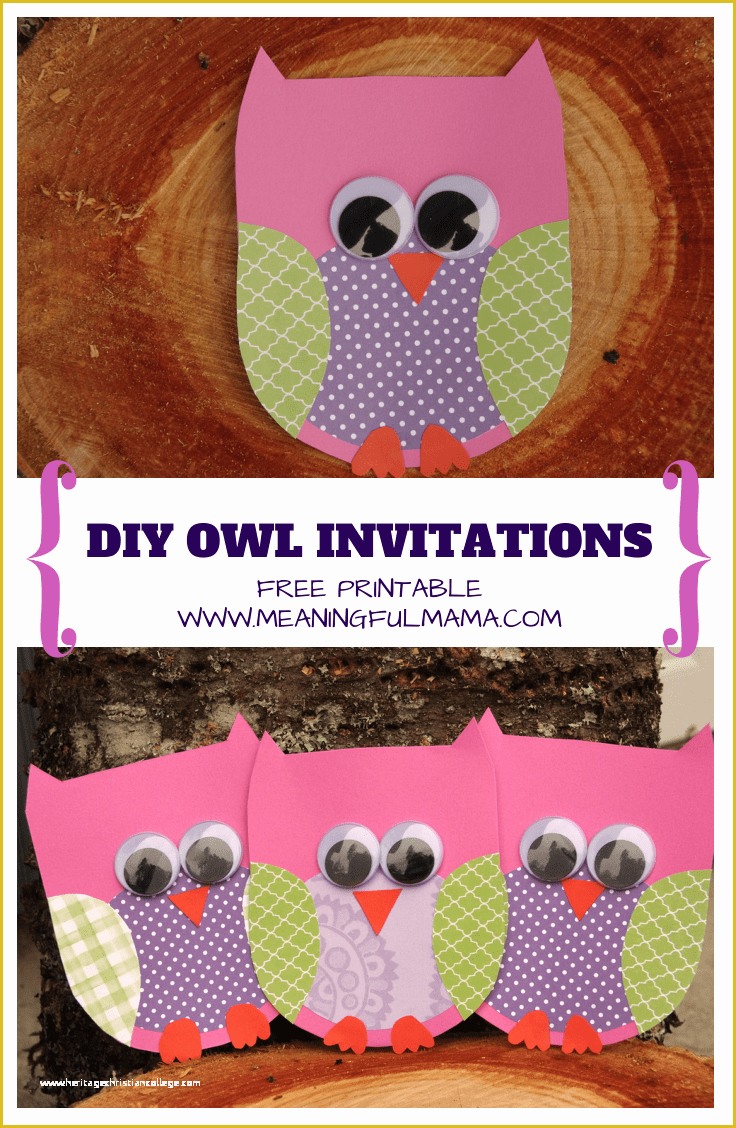 Free Diy Invitation Templates Of Owl Invitations Template for Free