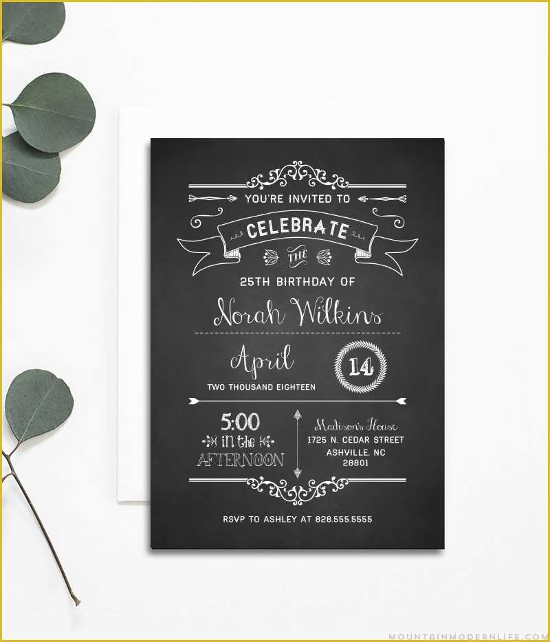 Free Diy Invitation Templates Of Printable Diy Birthday Invitation Template