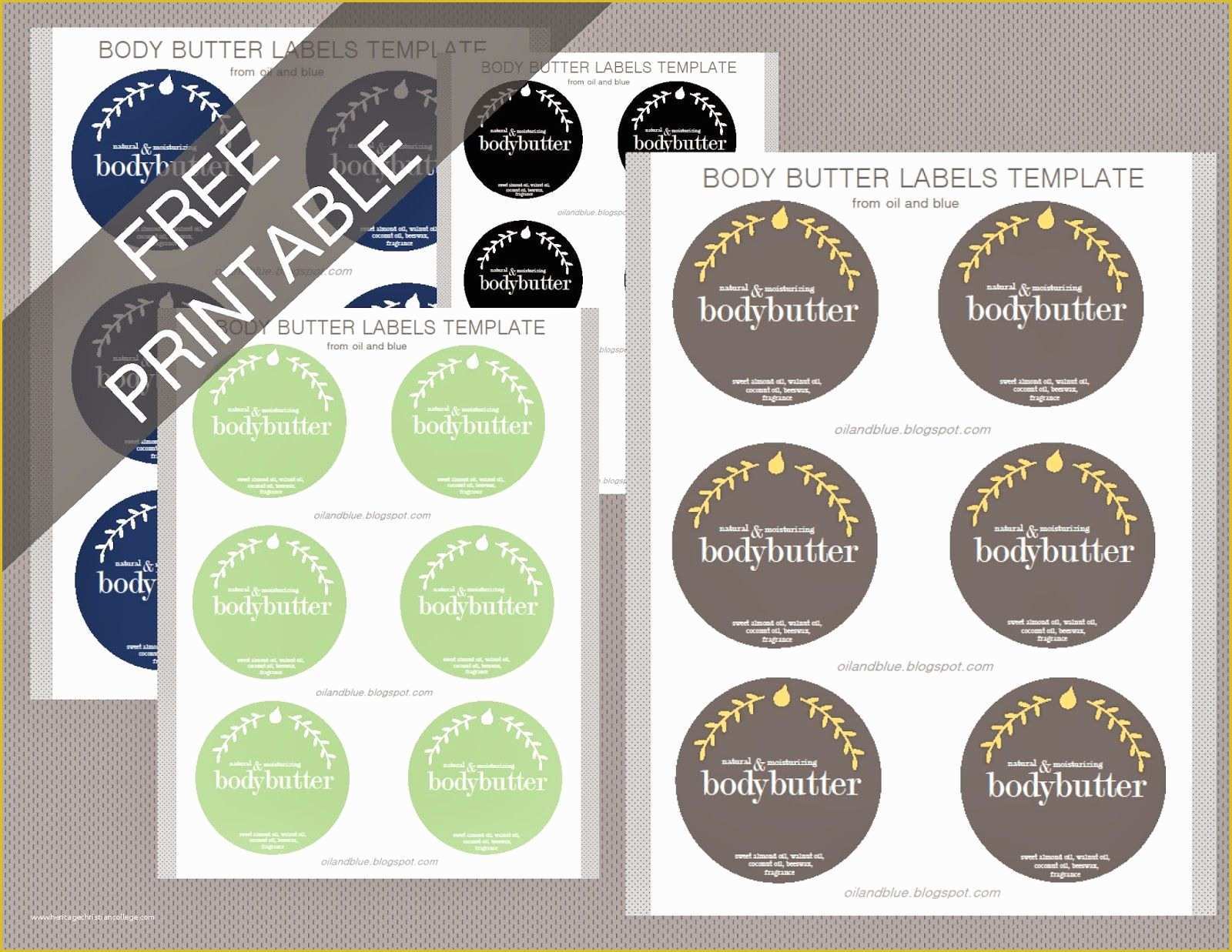 Free Diy Website Templates Of Free Printable Labels for Diy Perfumed Body butter You