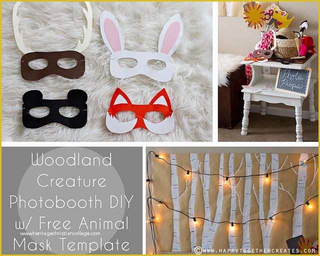 Free Diy Website Templates Of Woodland Creature Booth Diy and Free Animal Mask