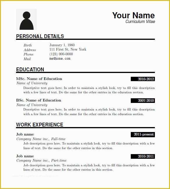 Free Doc Resume Templates Of 15 Latex Resume Templates Pdf Doc