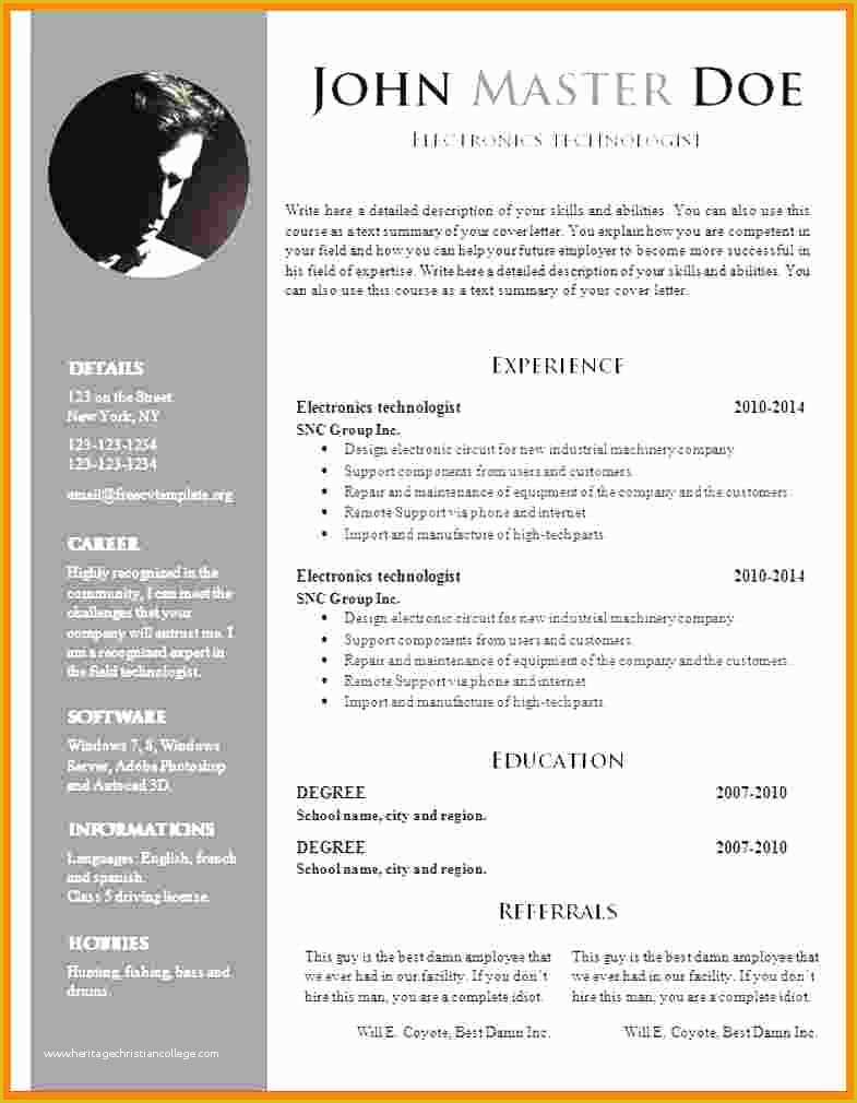 free-doc-resume-templates-of-5-cv-template-doc-word