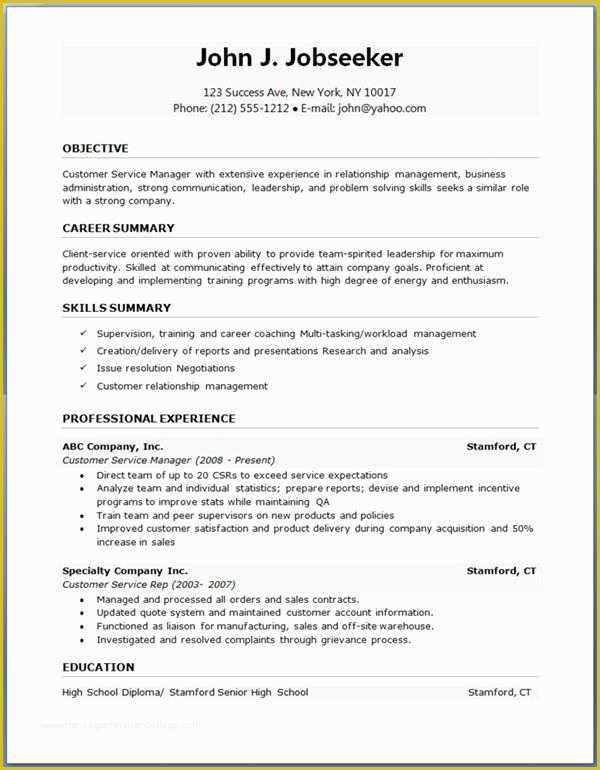 Free Doc Resume Templates Of Job Resume format Pdf Free Latest Templates 2015