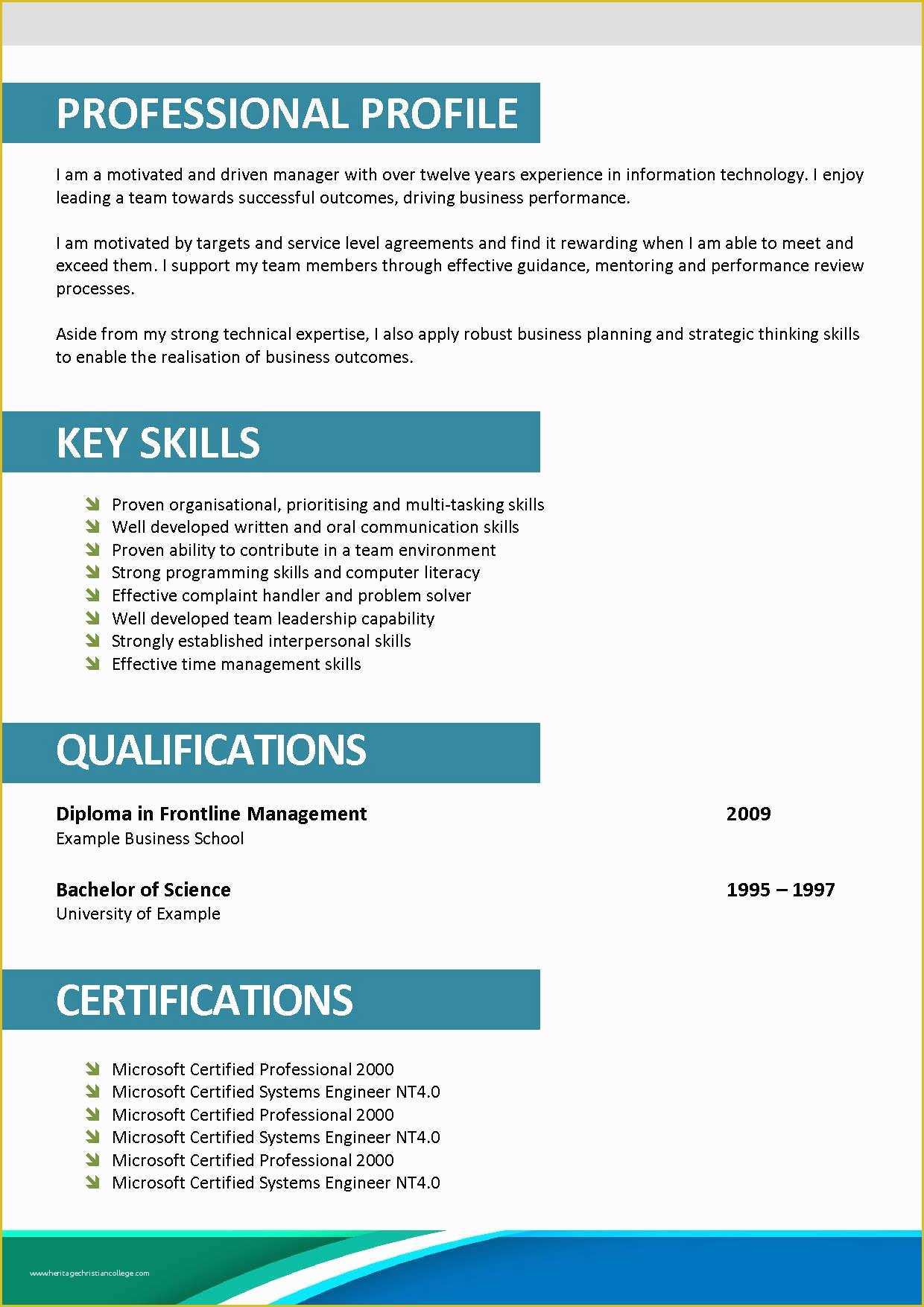 Free Doc Resume Templates Of Professional Resume format Doc