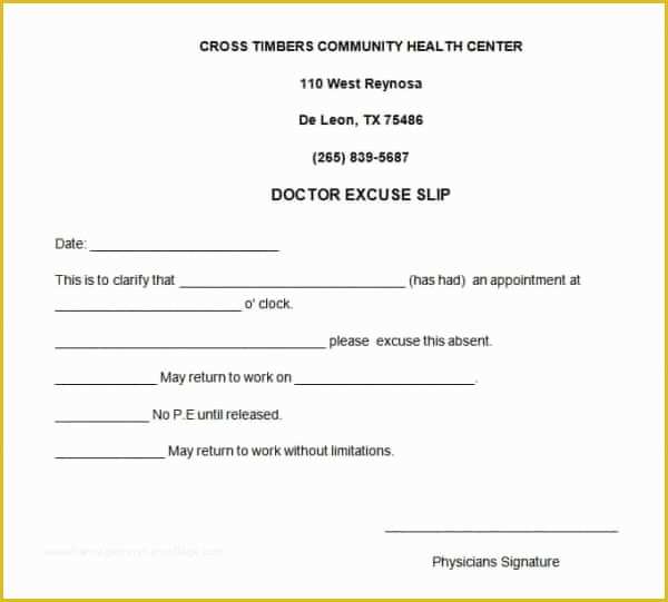 Free Doctors Excuse Template Of 31 Doctors Note Templates Pdf Doc