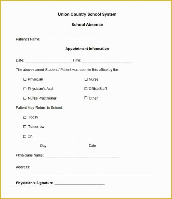 Free Doctors Excuse Template Of 31 Doctors Note Templates Pdf Doc