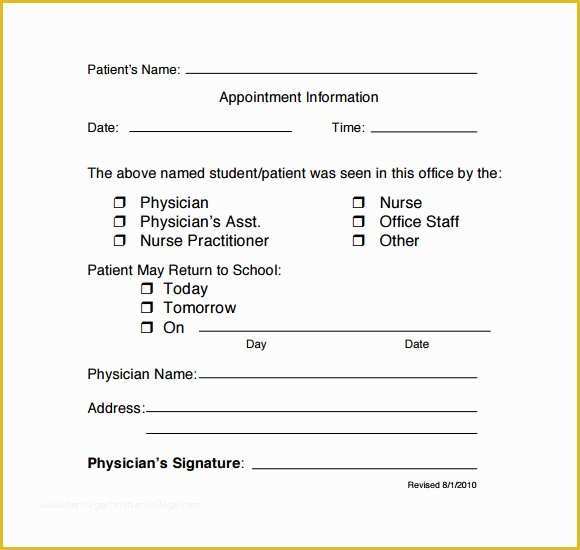 Free Doctors Excuse Template Of 33 Doctors Note Samples Pdf Word Pages