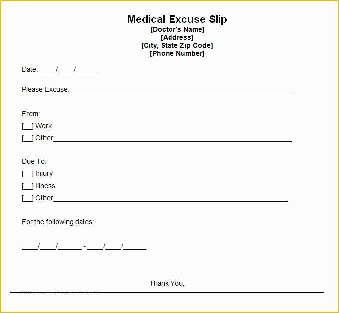 Free Doctors Excuse Template Of 9 Doctor Excuse Templates Pdf Doc