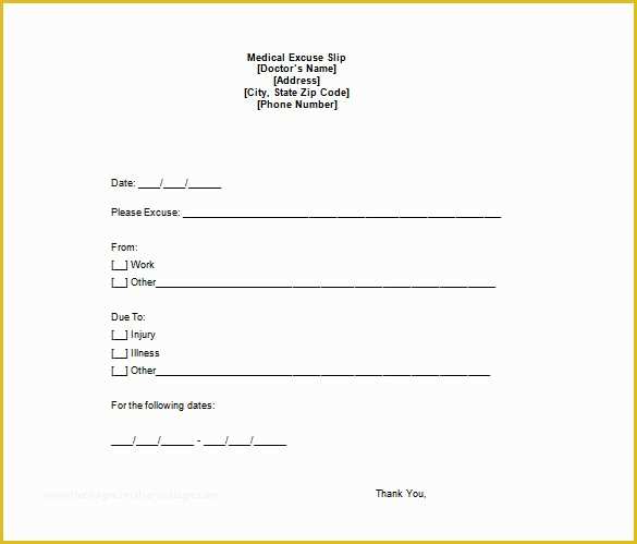 Free Doctors Excuse Template Of Doctor Excuse Template 7 Free Sample Example format
