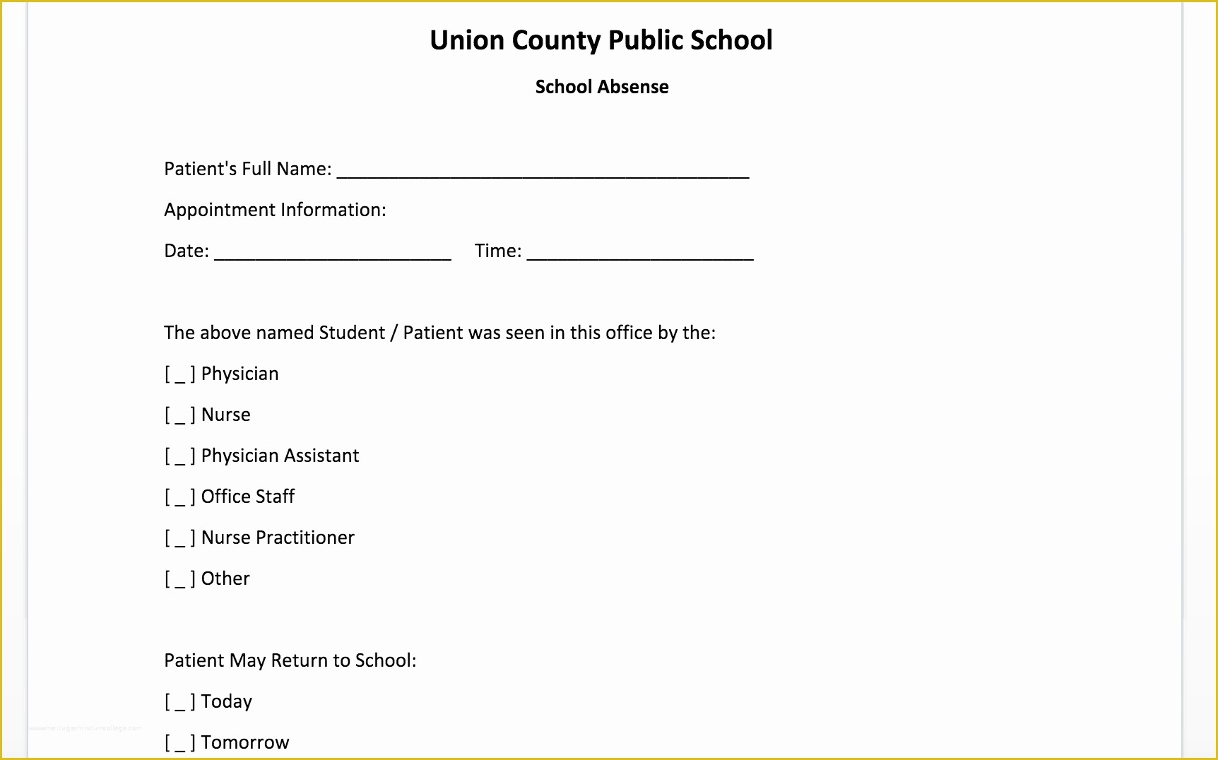 Free Doctors Excuse Template Of Free Doctor Note Template for Word