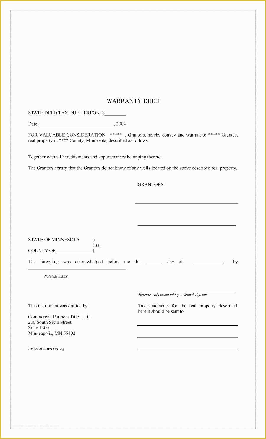 Free Document Templates Download Of 43 Free Warranty Deed Templates &amp; forms General Special