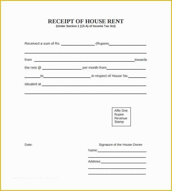 Free Document Templates Download Of 8 Rent Receipt Templates – Free Samples Examples &amp; format