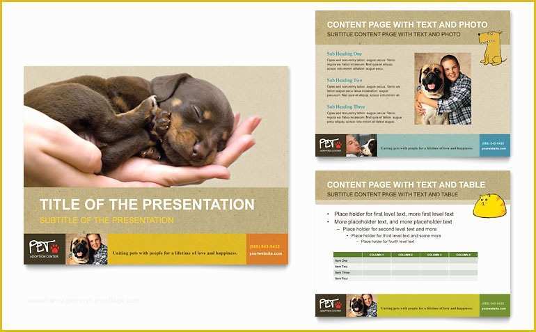 Free Dog Powerpoint Template Of Animal Shelter & Pet Adoption Powerpoint Presentation