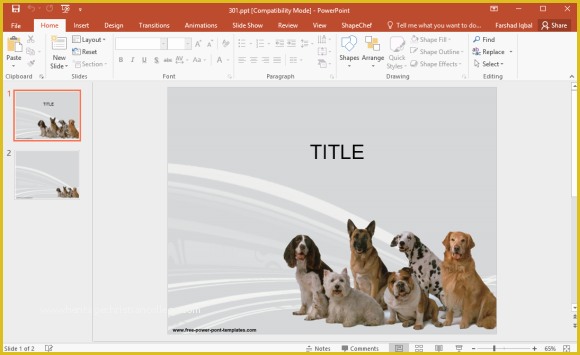Free Dog Powerpoint Template Of Free Pets Powerpoint Templates