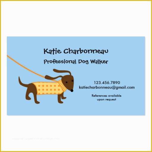 Free Dog Walking Business Card Template Of Dog Walker Business Card