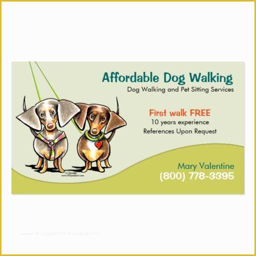 Free Dog Walking Business Card Template Of Dog Walker Pet Business Dachshunds Business Card
