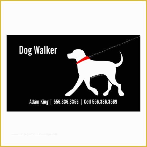 Free Dog Walking Business Card Template Of Dog Walker Pet Business Lab Modern Black Double Sided