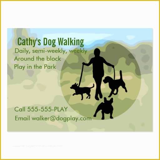 Free Dog Walking Business Card Template Of Dog Walking Business Cards Pack 100