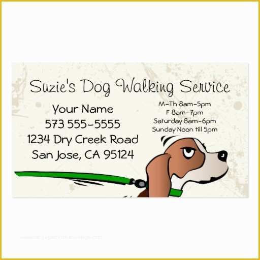 Free Dog Walking Business Card Template Of Dog Walking Service Business Card
