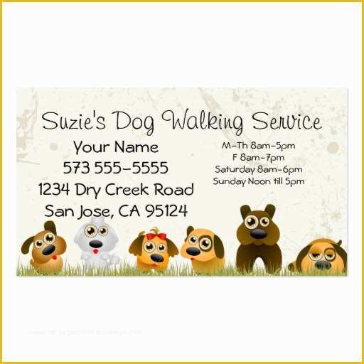 Free Dog Walking Business Card Template Of Dog Walking Service Business Card