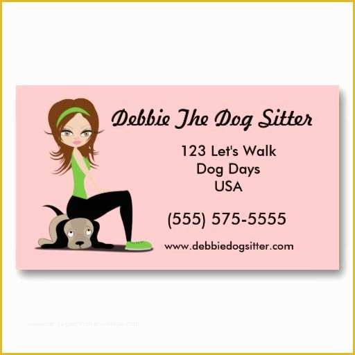 Free Dog Walking Business Card Template Of Pet Sitting & Dog Walking Custom Promotion Art Business