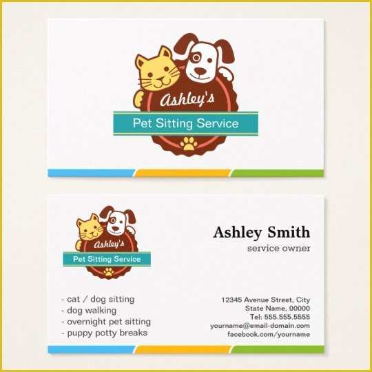 Free Dog Walking Business Card Template Of Pet Sitting Service Business Card