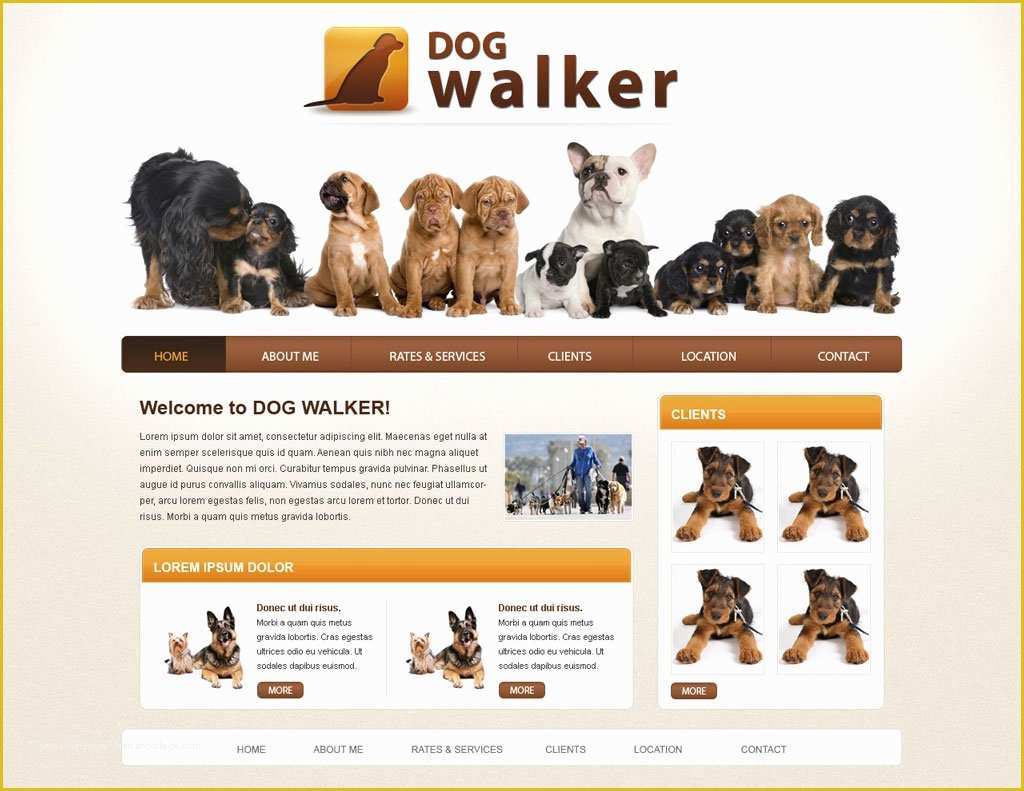 Free Dog Walking Templates Of Dog Walker Website Template