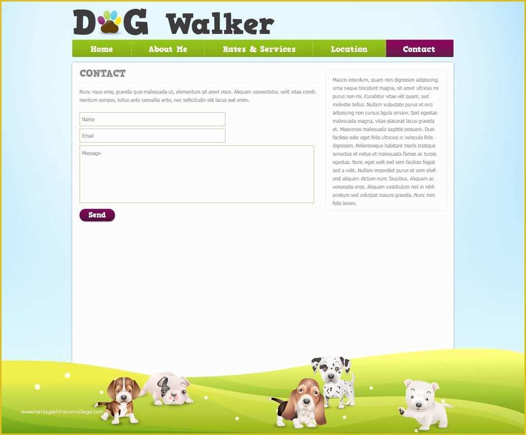 Free Dog Walking Templates Of Dog Walker Website Template