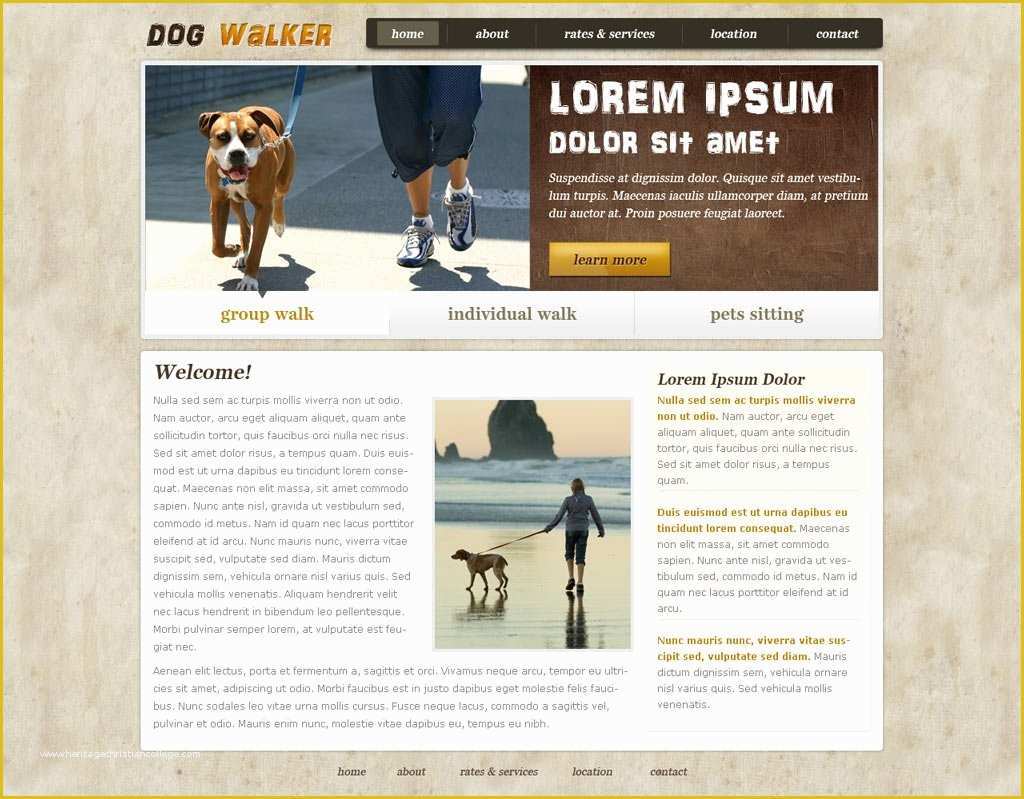 Free Dog Walking Templates Of Dog Walking Website Template