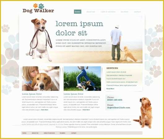 Free Dog Walking Templates Of Dog Walking Website Template