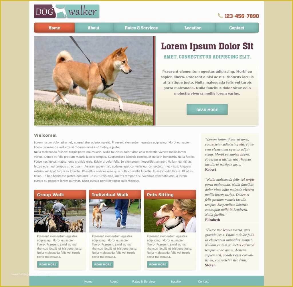 Free Dog Walking Templates Of Dog Walking Website Template