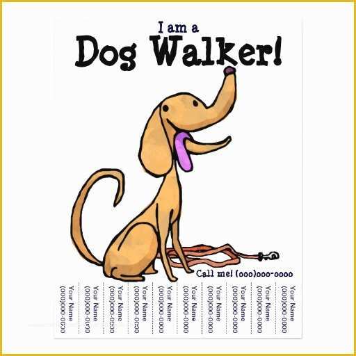 Free Dog Walking Templates Of I Am A Dog Walker Flyer