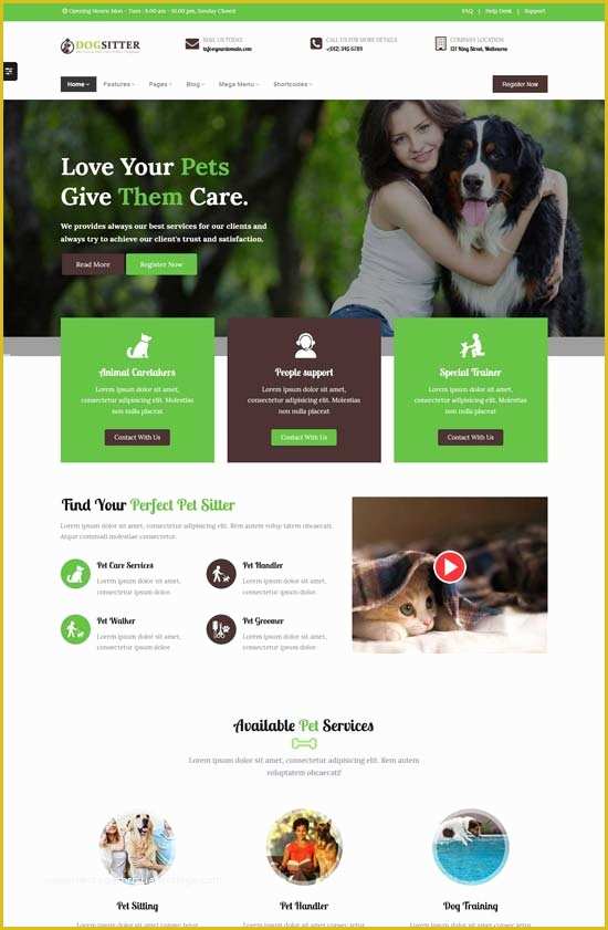 Free Dog Website Templates Of 40 Best Animal Pet Website Templates Free & Premium