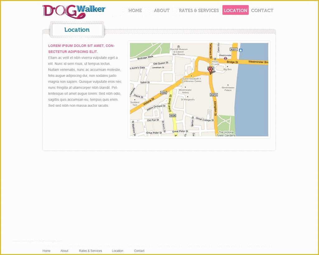 Free Dog Website Templates Of Dog Walker Website Template