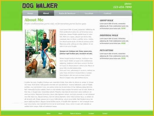 Free Dog Website Templates Of Dog Walking Website Template