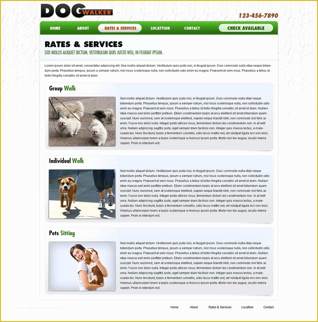 Free Dog Website Templates Of Dog Walking Website Template