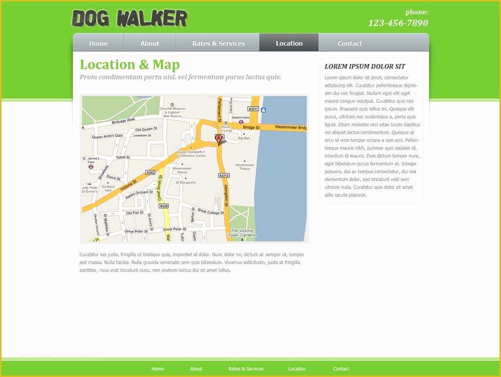 Free Dog Website Templates Of Dog Walking Website Template