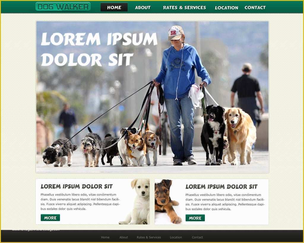 Free Dog Website Templates Of Dog Walking Website Template