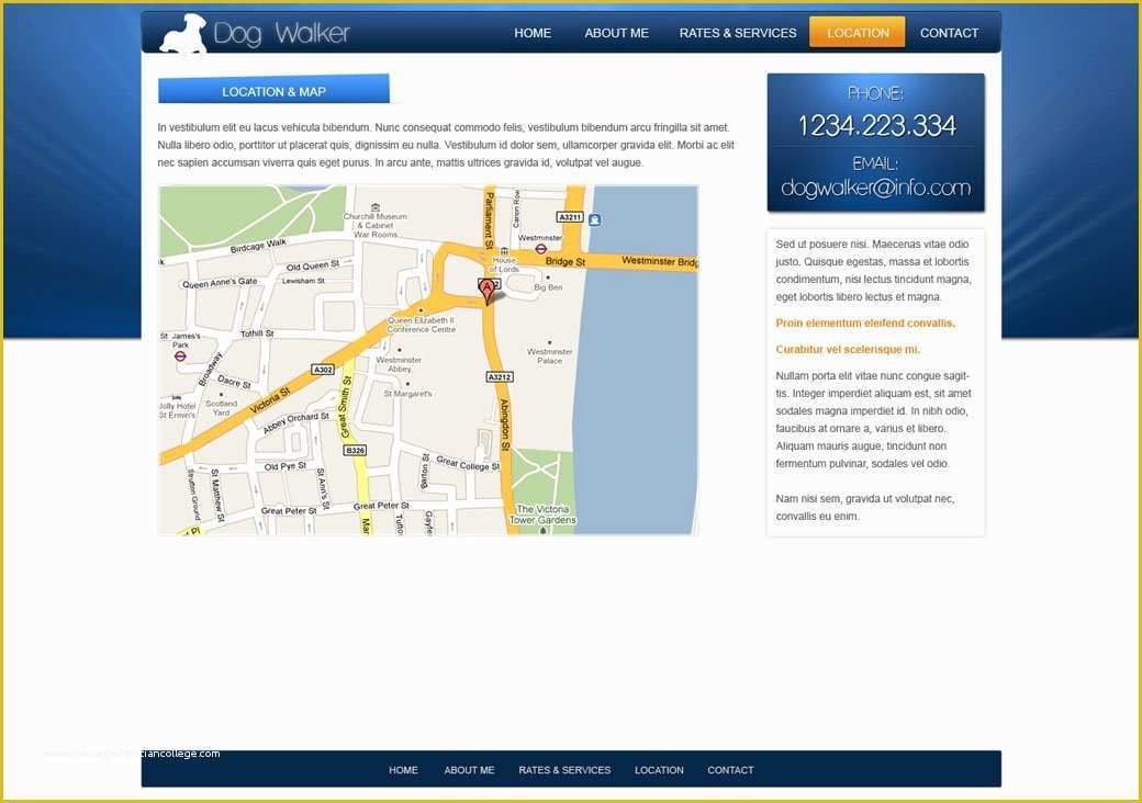 Free Dog Website Templates Of Dog Walking Website Template