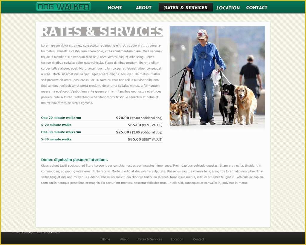 Free Dog Website Templates Of Dog Walking Website Template