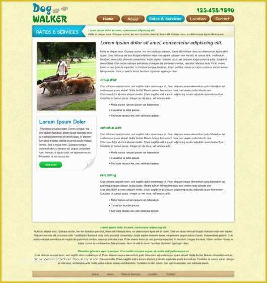 Free Dog Website Templates Of Dog Walking Website Template